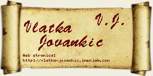 Vlatka Jovankić vizit kartica